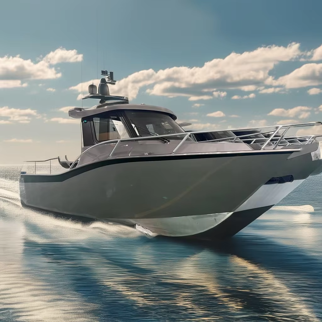 2024 Hot Sale 6.5m Aluminum Sport Fishing Boat with Cuddy Cabin Outboard Powered Yacht for Fishing and Cruising